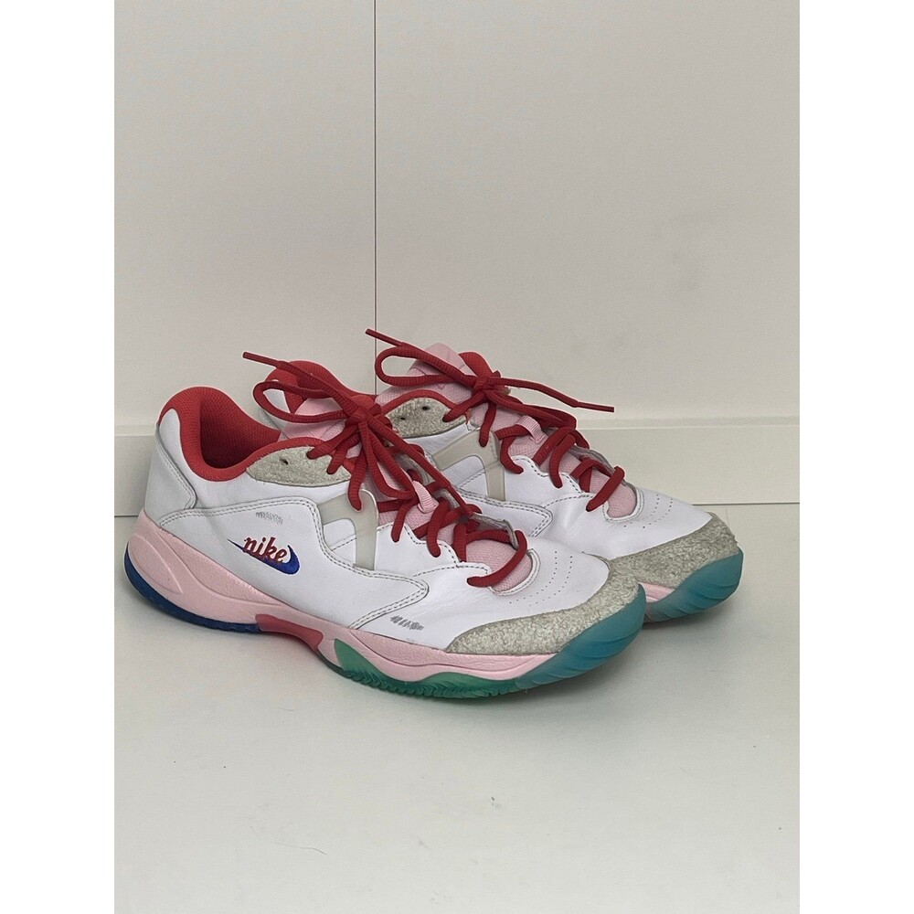 Nike Court Lite 2 Men's Size 10 Tennis Shoes Pink Foam Leather Multi CJ6781-101